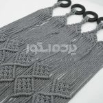 مکرومه 5 شاخه لوزی طوسی