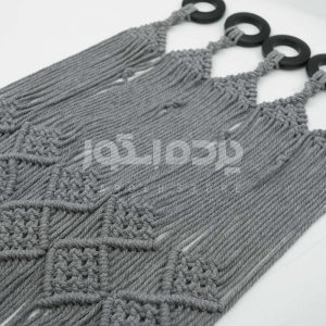 مکرومه 5 شاخه لوزی طوسی