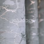 پرده آماده مخمل طلاکوب طوسی روشن     GARNET V-AG302 - تصویر 5