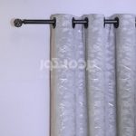 پرده آماده مخمل طلاکوب طوسی روشن     GARNET V-AG302 - تصویر 3