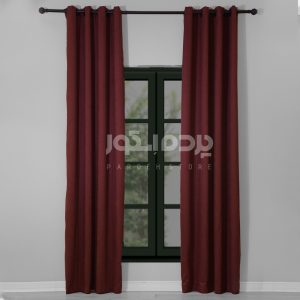 پرده آماده کتان نازک گارنتین زرشکی GARNET CA-THIN 206