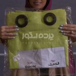 پرده آماده حریر بافت دار سبز  h-np 205 - تصویر 9