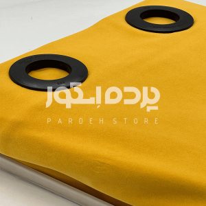 پرده آماده مخمل پلاس مات زرد   GARNET V-AM 507