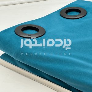 پرده آماده مخمل پلاس مات آبی درباری   GARNET V-AM 512