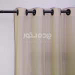 پرده اماده حریر بافتدار خاکی h-np 300 - تصویر 3