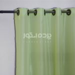 پرده آماده حریر بافت دار سبز  h-np 205 - تصویر 3