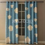پرده آماده مخمل کودک ابر آبی - تصویر 3