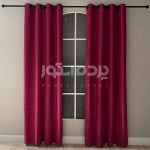 پرده آماده کتان گارنت عنابی   GARNET C-AT106 - تصویر 3